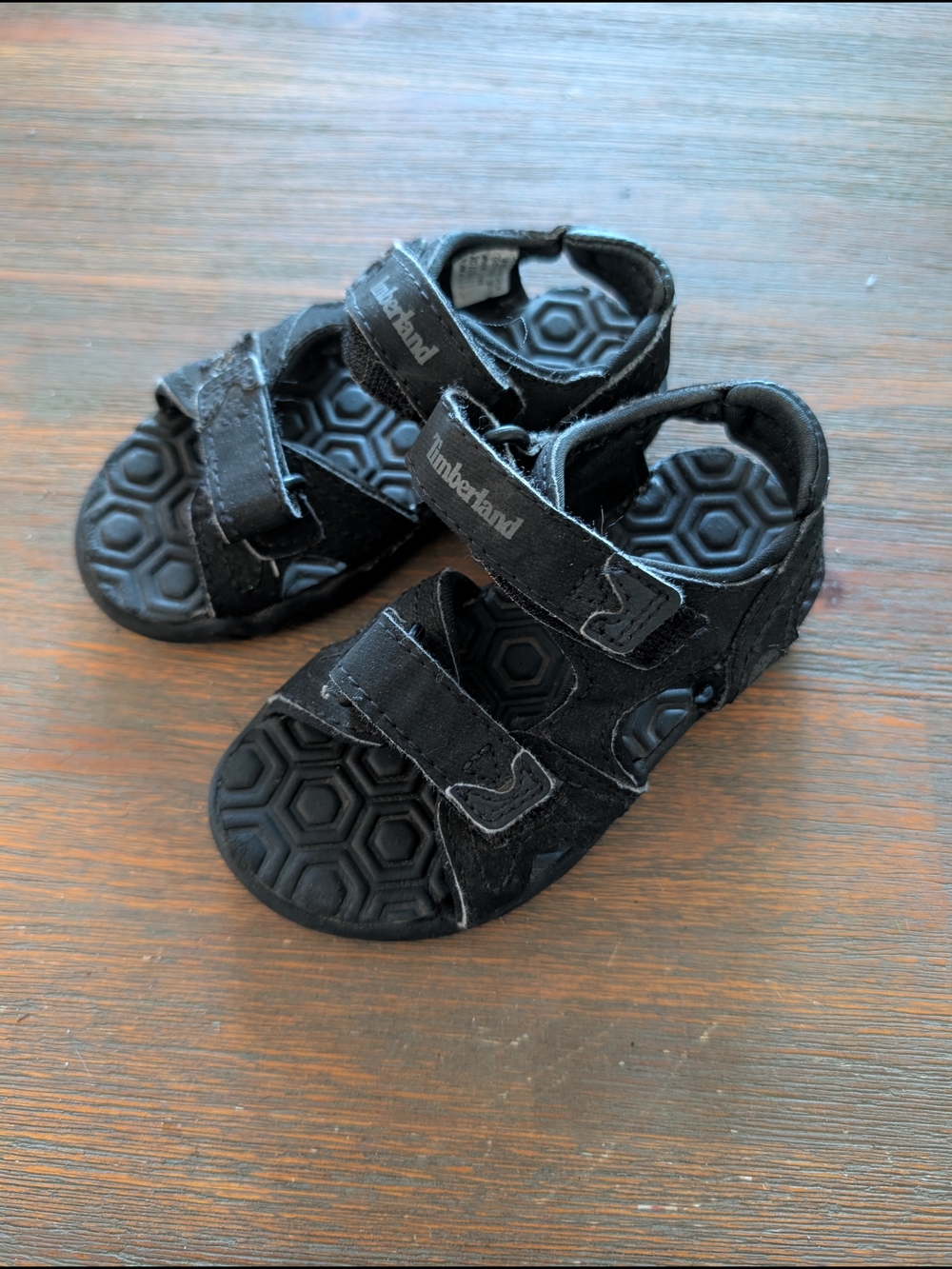 Timberland Kids' Black Velcro Sandals